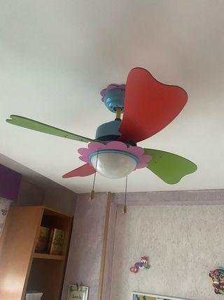 Ventilador de techo infantil con luz
