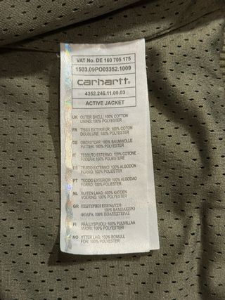 Chaqueta Carhartt Active Jacket Vintage verde oliv