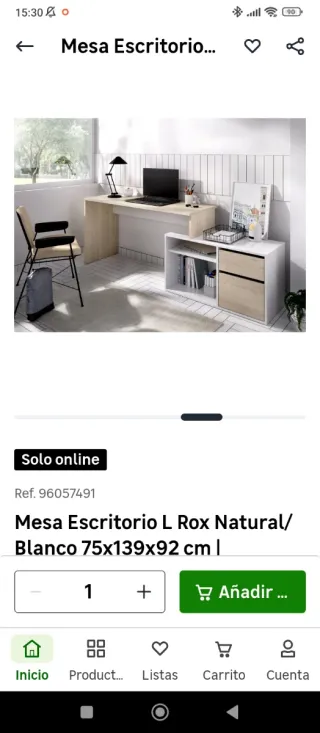 Escritorio L Rox Blanco/Madera