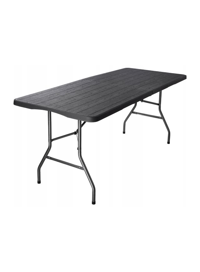 Nuovo Tavolo pieghevole con finitura in legno 180x70x74cm