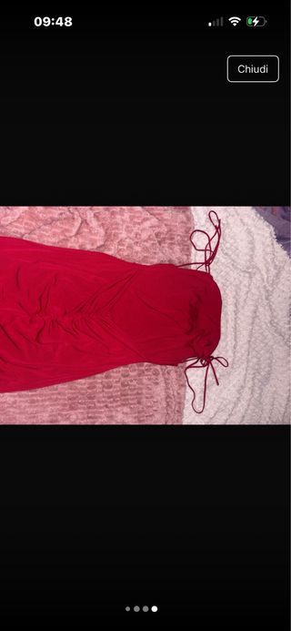 Abito lungo rosso schiena scoperta