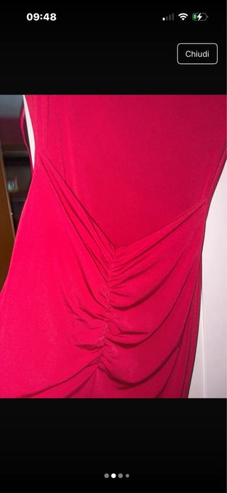 Abito lungo rosso schiena scoperta