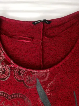 Camiseta Desigual Oversize Granate Talla XXL