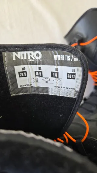 Botas de Snowboard Nitro Negras y Naranjas