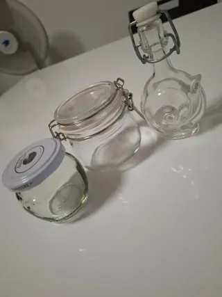 Set Barattoli Vetro Cucina Olio Spezie