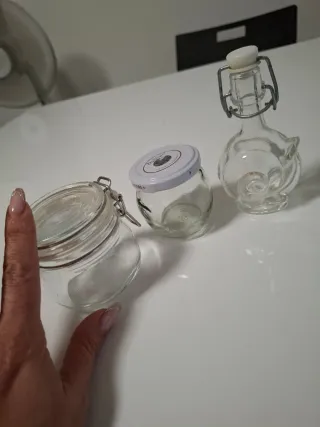 Set Barattoli Vetro Cucina Olio Spezie