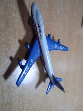 Avión Air France Boeing 747 metálico años 70