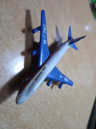 Avión Air France Boeing 747 metálico años 70