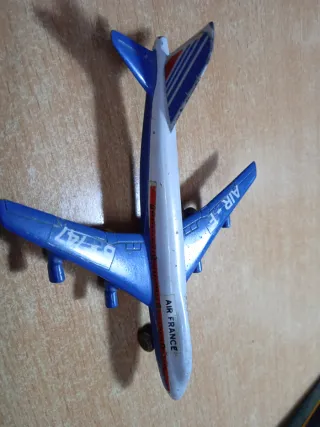 Avión Air France Boeing 747 metálico años 70