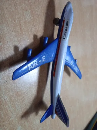 Avión Air France Boeing 747 metálico años 70