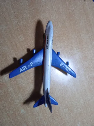 Avión Air France Boeing 747 metálico años 70