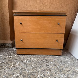 Cómoda y 2 Mesitas Madera y Metal