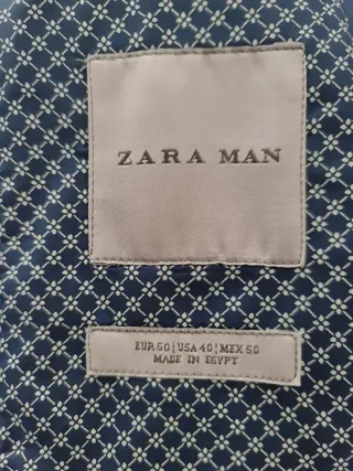 Americana Zara Hombre Talla 50 Azul