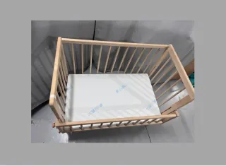 Minicuna madera con colchón