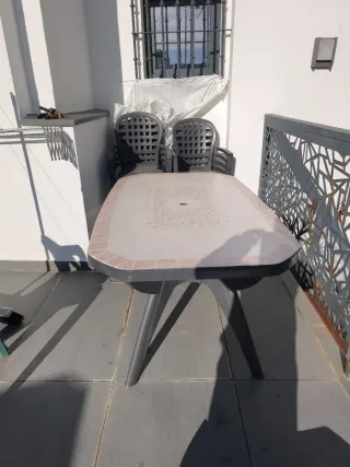 Mesa y 8 Sillas Jardín Alta Calidad