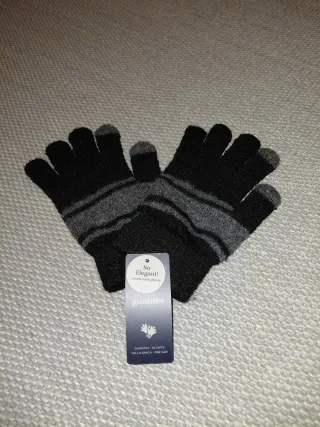 Guantes negros y grises sin estrenar