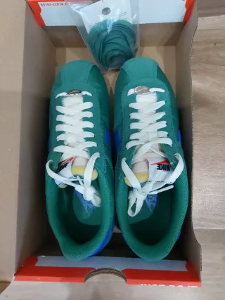 Nike Cortez Mujer Verde y Azul