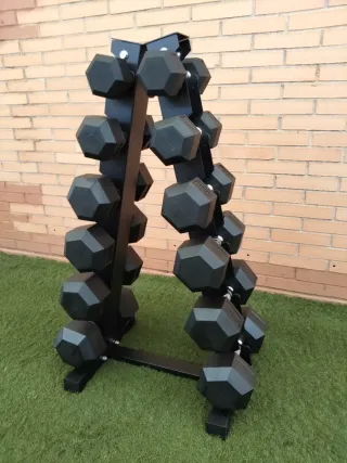 Soporte para 12 mancuernas nuevo.
