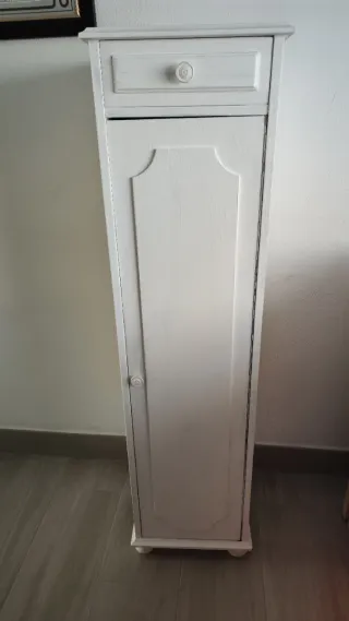 Mueble zapatero antiguo madera blanco