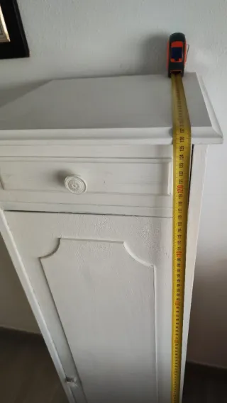 Mueble zapatero antiguo madera blanco