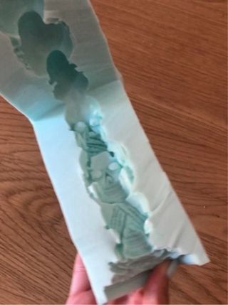 Molde Silicona Vela Calaveras No veo, no oigo-14cm