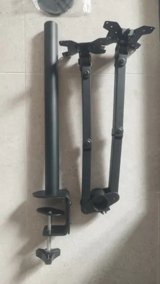 Soporte Doble Monitor Negro