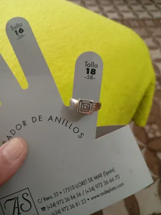 Anillo Plata Talla 18