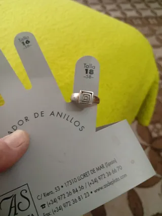 Anillo Plata Talla 18