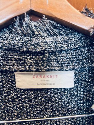 Chaqueta Zara Punto Brillante Talla M