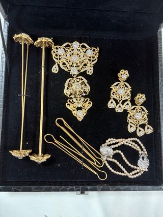 Aderezo Fallera ROA TEXTIL Oro y Blanco