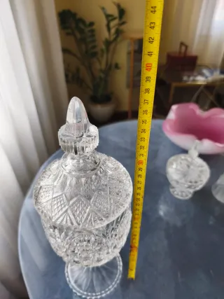 Lotto di Cristallo Intagliato Vintage - 3 Pezzi