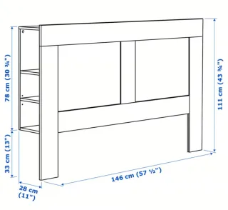 Cabecero de cama blanco
