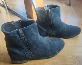 Botines serraje azul marino