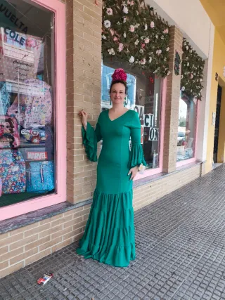 Vestido Flamenca Verde Mujer