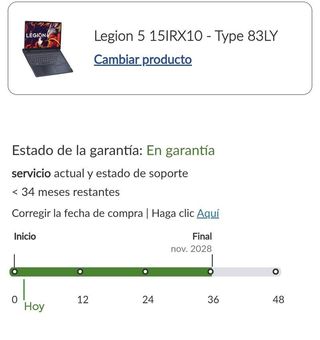 Lenovo legion 5 15irx10 i7 PRECINTADO