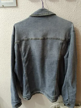 CHAQUETA TEJANA , color azul desteñido