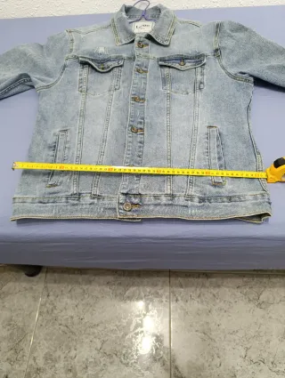 CHAQUETA TEJANA , color azul desteñido