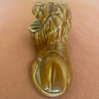 Cenicero Vintage León Cerámica Marrón