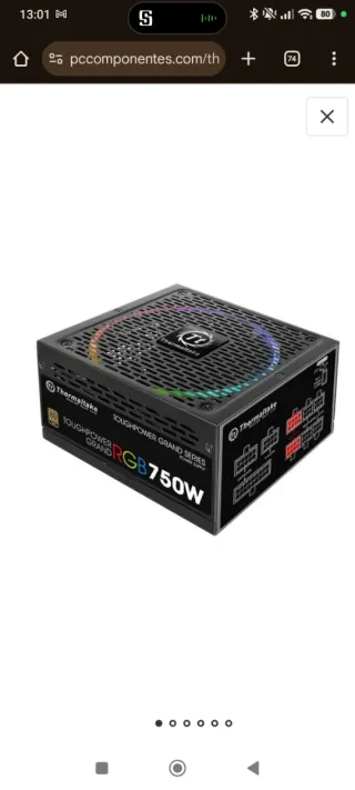 Fuente Alimentación Thermaltake Toughpower RGB 750