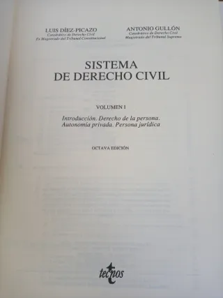 SISTEMA DE DERECHO CIVIL VOLUM 1