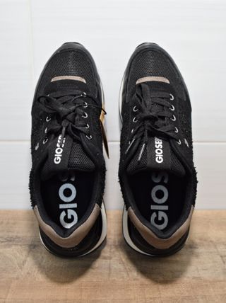 Zapatillas GIOSEPPO de mujer, negras con brillo