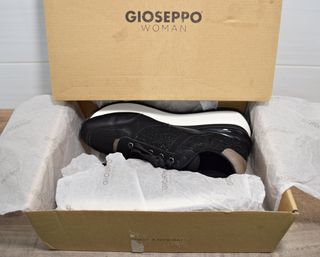 Zapatillas GIOSEPPO de mujer, negras con brillo