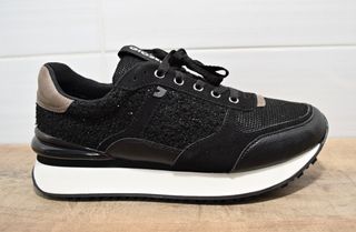 Zapatillas GIOSEPPO de mujer, negras con brillo