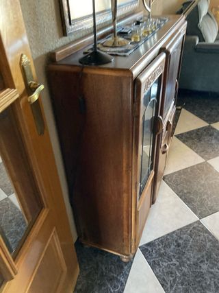 Mueble librería escritorio antiguo