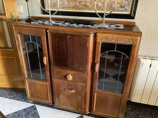 Mueble librería escritorio antiguo