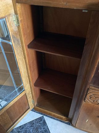 Mueble librería escritorio antiguo