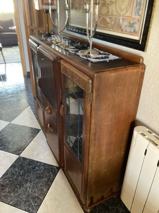 Mueble librería escritorio antiguo