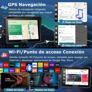 Carpuride W702 Plus Pantalla Moto con Doble Cámara