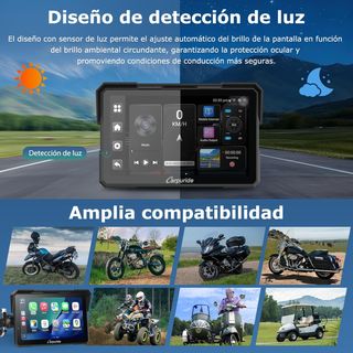 Carpuride W702 Plus Pantalla Moto con Doble Cámara