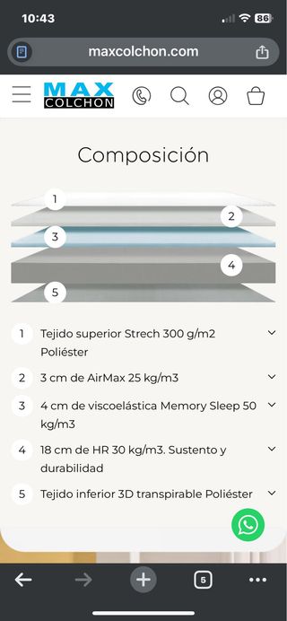 Colchón Matrimonio viscolástico Sin Estrenar.